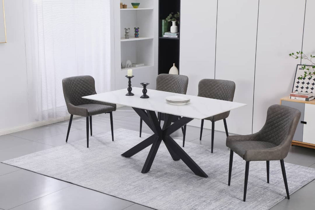 Eclipse Dining Table & 6 Diamond Chairs