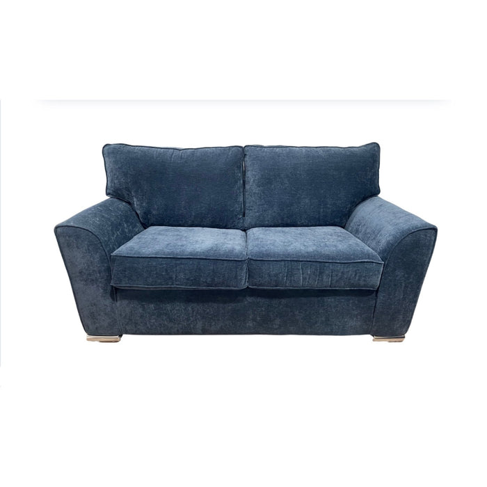 The Viscount sofa bed by vendor-unknown features blue upholstery, plush cushions, and wide armrests, set against a white background—ideal to pair with stylish chairs or mix into various color schemes for a modern living space.