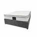A white mattress labeled “Pocket Elite” sits atop a grey Standard Divan Base with short legs, set against a plain white background.