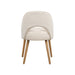 The Florence Dining Chair has a cream cushioned seat and back, wooden legs, and an open space below its curved backrest—shown from behind against a white background.