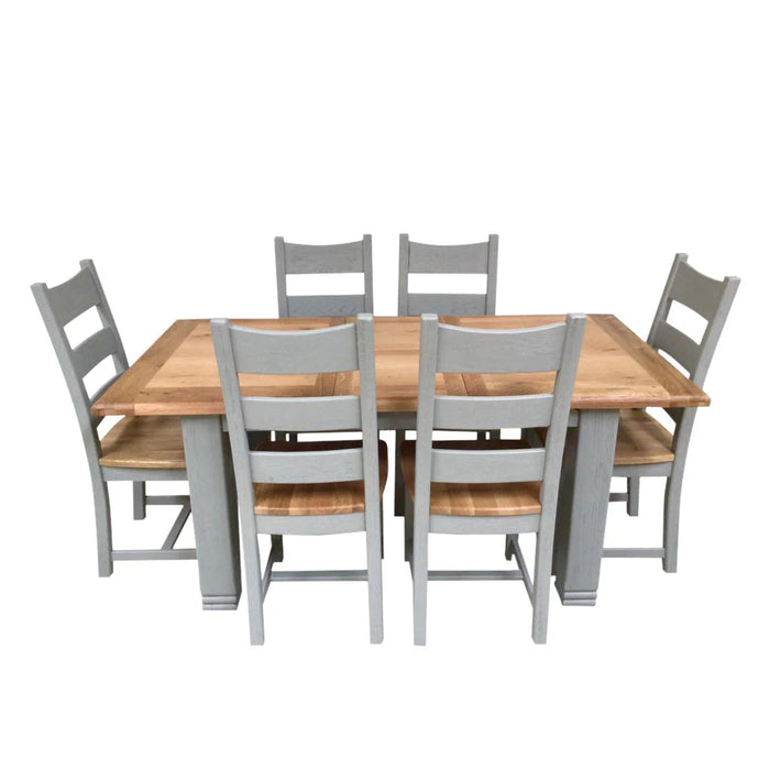 Danube French Grey 1.8 Table + 6 Chairs