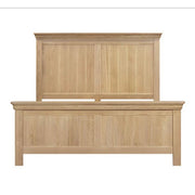 The Oslo Bedframe features a high headboard and footboard with vertical panels in a light oak finish, offering warmth and timeless style. Its simple, classic design makes it a standout piece in the Oslo range.