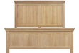The Oslo Bedframe features a high headboard and footboard with vertical panels in a light oak finish, offering warmth and timeless style. Its simple, classic design makes it a standout piece in the Oslo range.