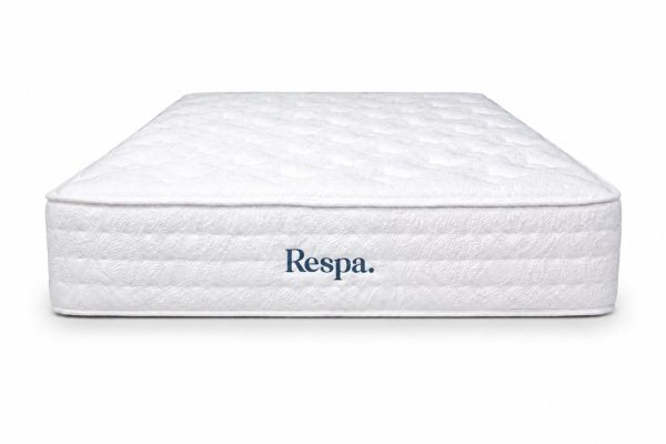 A Respa Serene Gel Mattress with a white pocket spring design and quilted stitching, featuring the brand name “Respa” in blue lettering on the side and gel-infused foam for enhanced comfort, displayed against a plain white background.