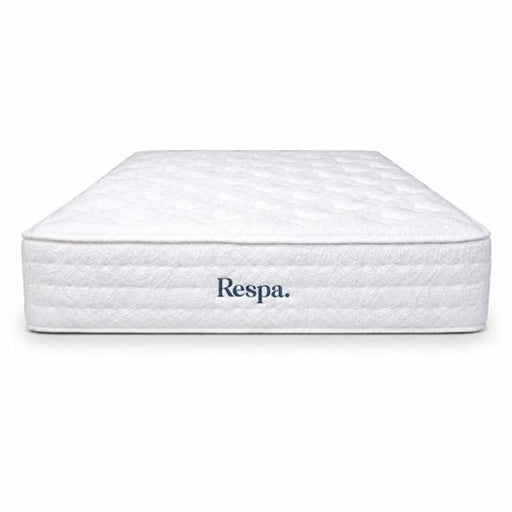 A Respa Serene Gel Mattress with a white pocket spring design and quilted stitching, featuring the brand name “Respa” in blue lettering on the side and gel-infused foam for enhanced comfort, displayed against a plain white background.