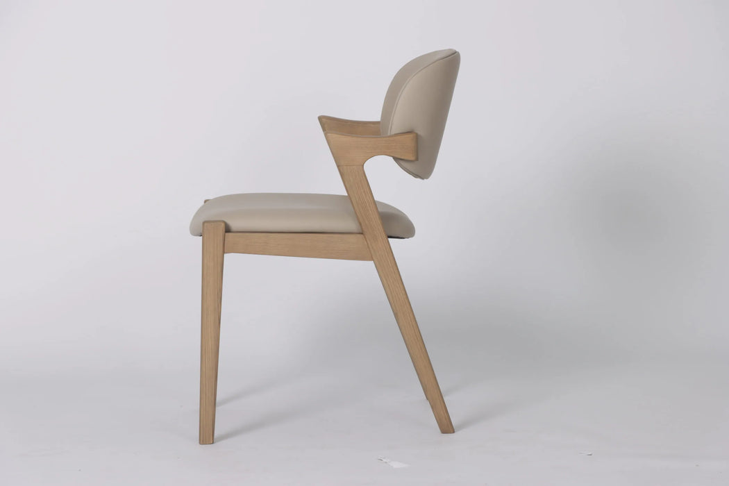 Mila Beige PU Dining Chair