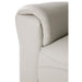 Close-up of the Russo Electric Recliner - Leather in light beige, showcasing its detailed stitching, smooth armrest and seat upholstery, and a discreet USB charging port.