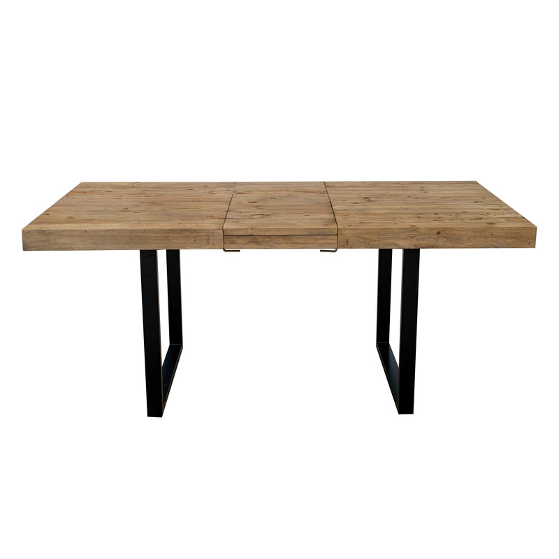 The Oregan Extending Table is designed for eco-conscious living, featuring a leaf for easy extension.