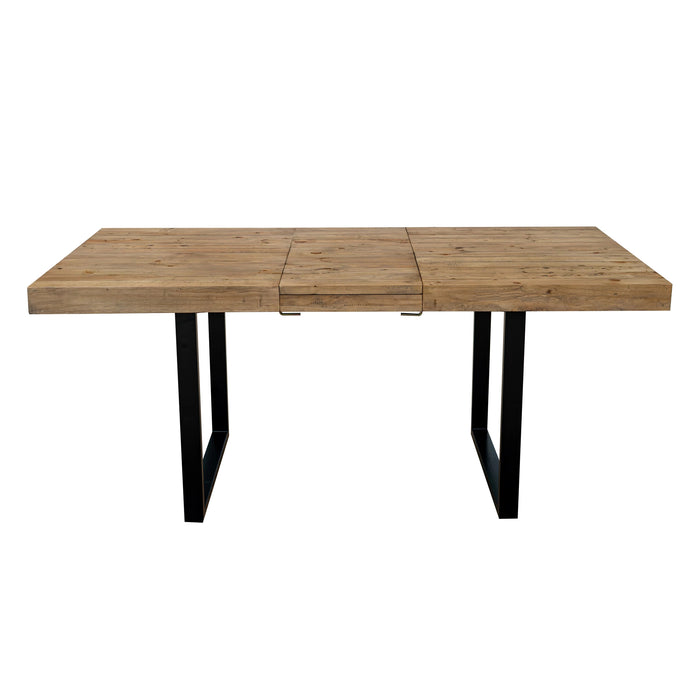 The Oregan Extending Table is designed for eco-conscious living, featuring a leaf for easy extension.